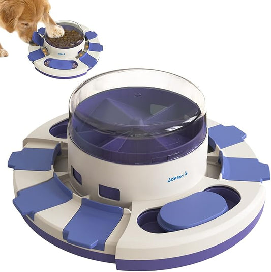 Dog Puzzle Toys for Boredom and Mental Stimulation, Interactive Slow Food Feeder Dispenser, Professional Level 2 in 1 for Large/Medium/Small Dogs-PurrikoPets
