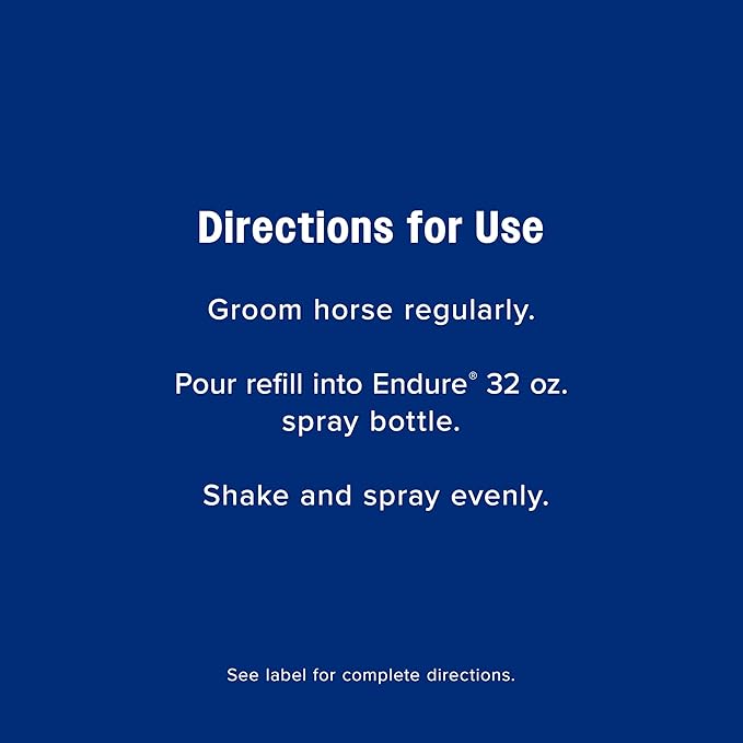 Farnam Endure Sweat-Resistant Fly Spray for Horses, Lasts Up to 14 Days, Protects Against Flies, Gnats, Mosquitoes, Ticks & Lice, 128 oz.-PurrikoPets
