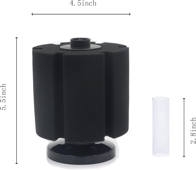 ALEGI 2 Pcs Large Sponge Filter Kit with Airline Tubing, Air Pump Valves, Suction Cups for 125 Gallon Tank-PurrikoPets