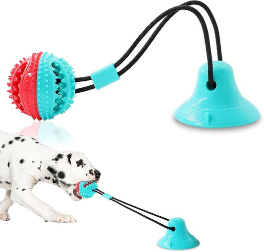 Dog Toys Dog Chew Toys for Aggressive chewers, Puppy Dog Training Treats Teething Rope Toys for Boredom Dog Puzzle Treat Food Dispensing Ball Toys for Puppies Teething (Blue)-PurrikoPets