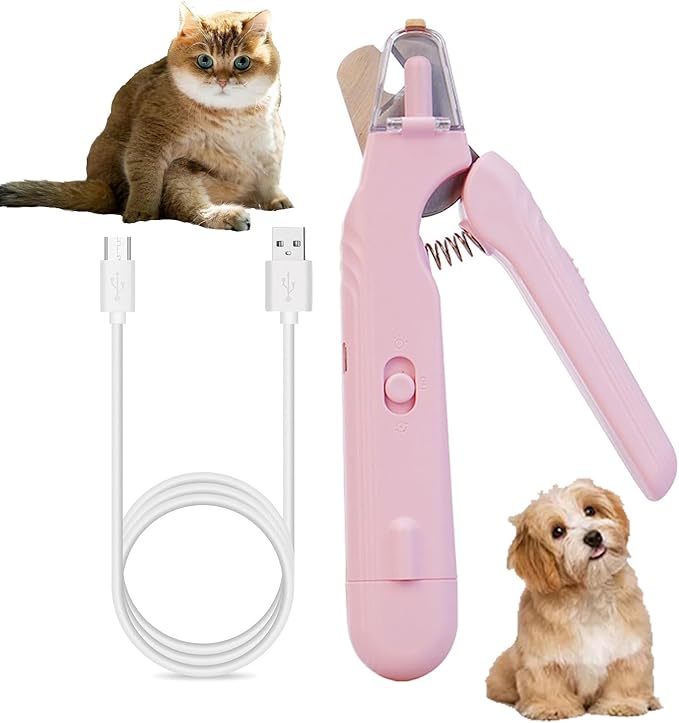 2 In 1 Pet Nail Clipper and Grinder, Professional Electric Rechargeable Pet Nail Fast Trimmer, Painless, Claw Care Grooming, Smoothing, Silent - Shockproof, For Small, Large Dogs & Cats, upgraded-PurrikoPets