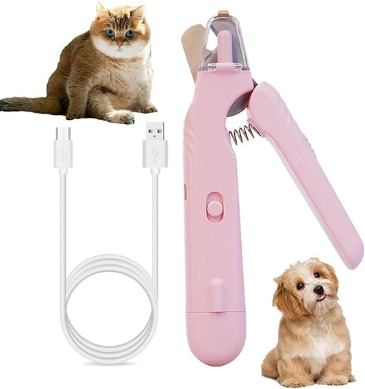 2 In 1 Pet Nail Clipper and Grinder, Professional Electric Rechargeable Pet Nail Fast Trimmer, Painless, Claw Care Grooming, Smoothing, Silent - Shockproof, For Small, Large Dogs & Cats, upgraded-PurrikoPets