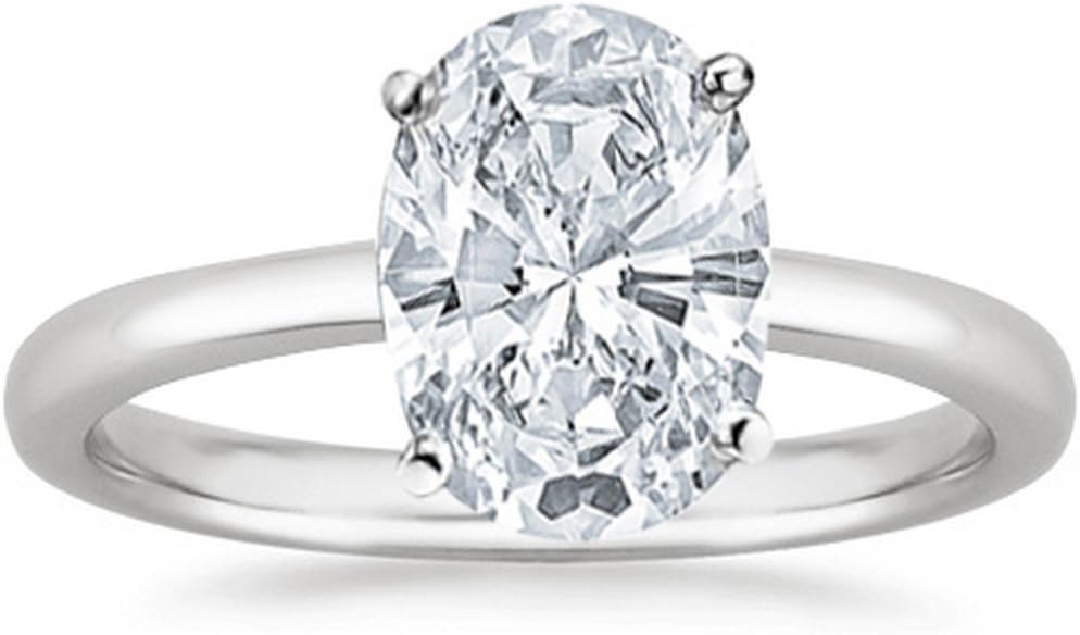 1 to 5 Carat LAB GROWN Solitaire IGI CERTIFIED Diamond Engagement Ring (E-F Color VS2-SI1 Clarity)