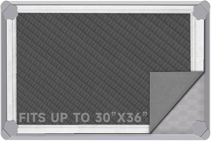 ELEGX Pee Pads Tray 30 X 36 Inches, Silicone Dog Bedpan Tray, High Edge Puppy Pad Holder Tray for Easy to Clean and Spill Free Dog Bedpan Training Pad Tray with Fixing Buckle-PurrikoPets