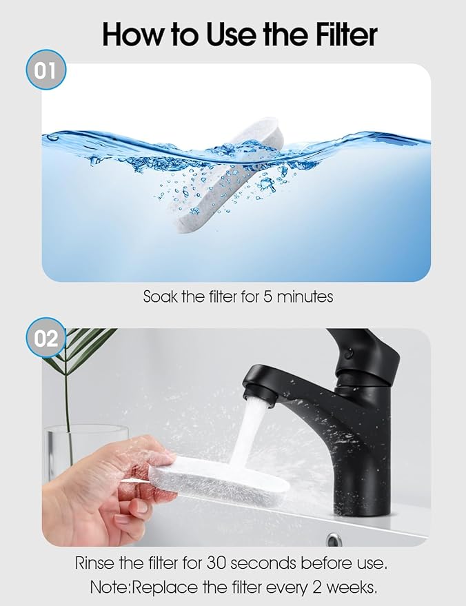 Dog Water Fountains by WOPET, 4 Pcs Pet Water Fountain Filters for W600 Dog Fountain, Large Dog Fountain Filter Replacement Cats,Pets-PurrikoPets