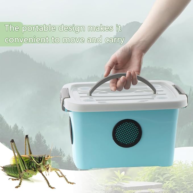 1 Pack Cricket Breeding Box Insect Keeper Reptile Feeding Box for Reptile Bearded Dragon Leopard Gecko Lizard Frog Snake-PurrikoPets