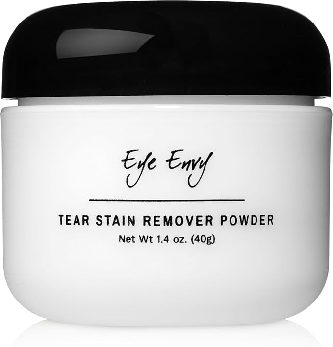 Eye Envy Tear Stain Remover Powder for Dogs and Cats. 100% Natural, Safe. Apply Around Eyes. Absorbs and Repels Tears. Keeps Area Dry. Treats The Cause of Staining. Made in The USA (1.4 oz)-PurrikoPets