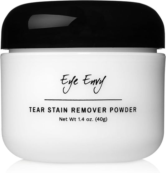Eye Envy Tear Stain Remover Powder for Dogs and Cats. 100% Natural, Safe. Apply Around Eyes. Absorbs and Repels Tears. Keeps Area Dry. Treats The Cause of Staining. Made in The USA (1.4 oz)-PurrikoPets