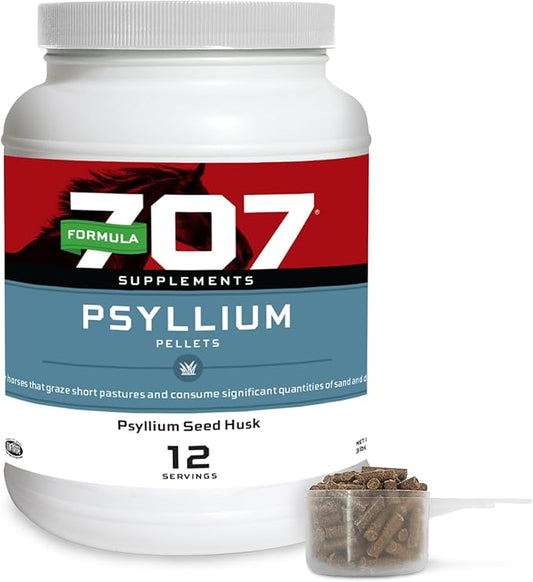 Formula 707 Psyllium Pellets Equine Supplement (3lb Jar - 12 Day Supply)-PurrikoPets