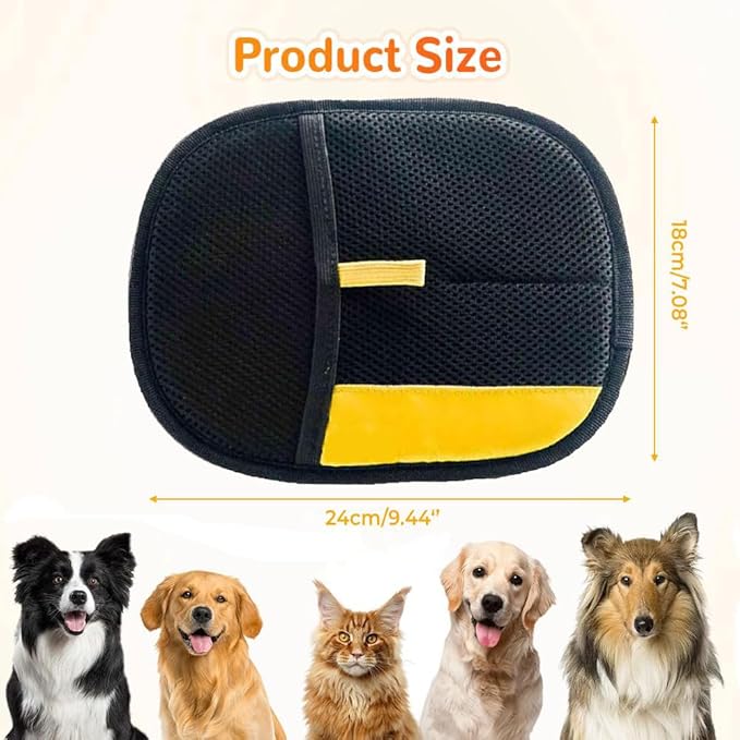 3pcs Pet Hair Removal Glove,Pet Hair Remover Glove for Cats & Dogs,Upgraded Animal Fur Removal Tool, Reusable Cats & Dogs Grooming Gloves for Hair Removal-PurrikoPets