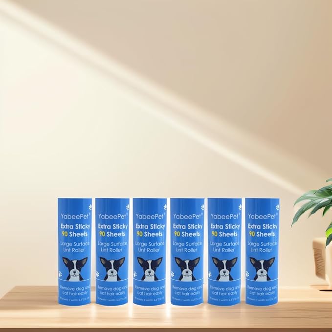 Extra Sticky Large Lint Roller Refills, 6.3'' Giant Lint Roller Refills for Pet Hair, Clothes&Furniture Cleaning, 540 Sheets in Total-PurrikoPets
