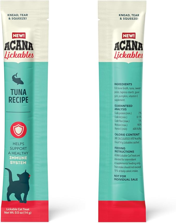 ACANA Lickables Cat Treats Tuna Recipe .5oz Tubes (5 Count)-PurrikoPets