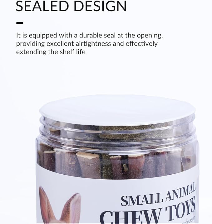 50-60 Pcs Rabbit Chew Toys, Guinea Pig, Hamster, Bunny Chew Toys, Sweet Bamboo, Apple Stick, Timothy Stick, Prevent Teeth Overgrowth, Clean Teeth-PurrikoPets