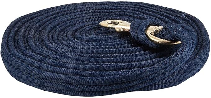 Dura-Tech Cushion Lunge Line for Horses | Stable Use & Horse Training | Horse Lunge Line with Snap | Durable Horse Lead Rope | 30 Foot Length | Replaceable Brass Snap-PurrikoPets