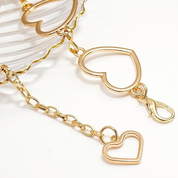 Metal Waist Chain Women - Love Hearts Pendant Adjustable Link Belt