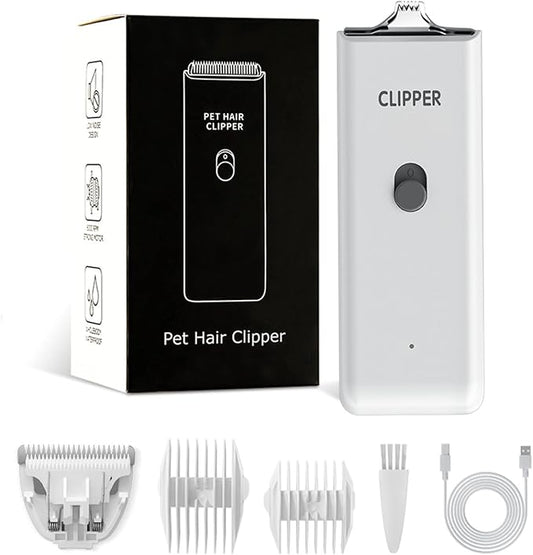 Feet Hair Trimmer, Dog Clippers,Quiet Washable USB Rechargeable Cordless Dog Grooming Kit,Electric Pets Hair Trimmers Shaver Shears for Dogs and Cats White-PurrikoPets
