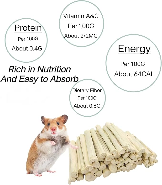 700g/1.5lb Sweet Bamboo Sticks for Rabbits Bunny Chew Toys,Chinchilla Molar Treats Chew Sticks for Small Animals Rabbits Hamsters Guinea Pigs-PurrikoPets