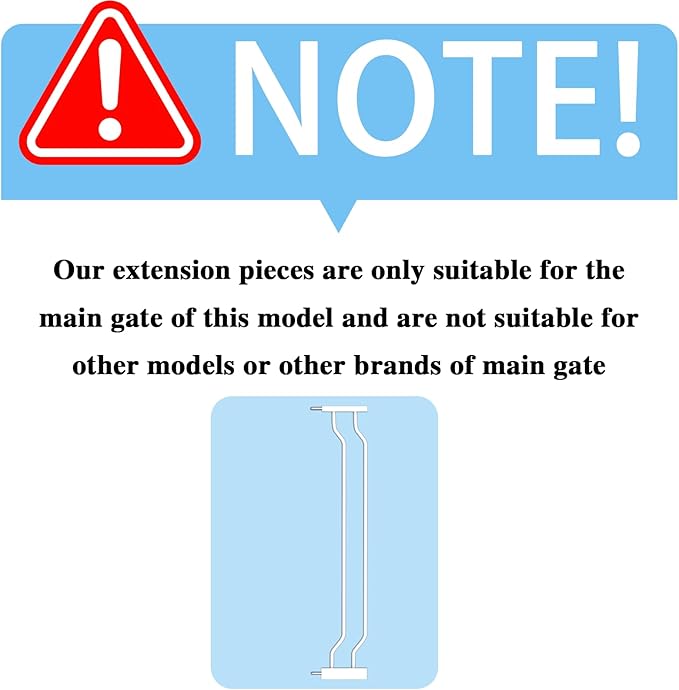 Extra Wide Baby Gate 4.72in Extensions Walk Through Baby Gate Pressure Mount Auto Close Child Safety Gates (White, Extension-4.72"/12cm)-PurrikoPets