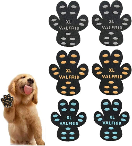 Dog Paw Pads Anti-Slip Paw Protector,15 Sets-60 Pads Keeps Dogs from Slipping On Hardwood Floors,Traction Control Non-Skid Stronger Adhesive for Senior Dogs and Weak Paws Multicolor XL-PurrikoPets
