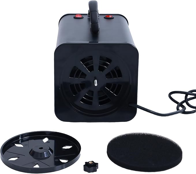 2400w 75m/s Dog Dryer for Pet Grooming, High Velocity Pet Hair Dryer with Heater, Adjustable Speed, 4 Nozzles and a Comb, Black-PurrikoPets