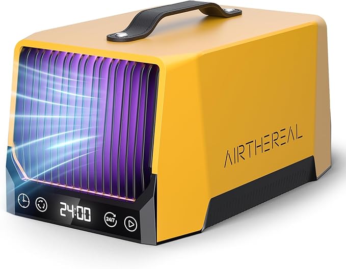 Airthereal DA25 Desktop Ozone Generator, 60,000mg/h High Capacity Odor Eliminator for Smoke, VOCs and Pet Odors, Portable Ozonator for Home, Garage & Car, O3 Air Deodorizer for Area up to 5,000 sq.ft-PurrikoPets