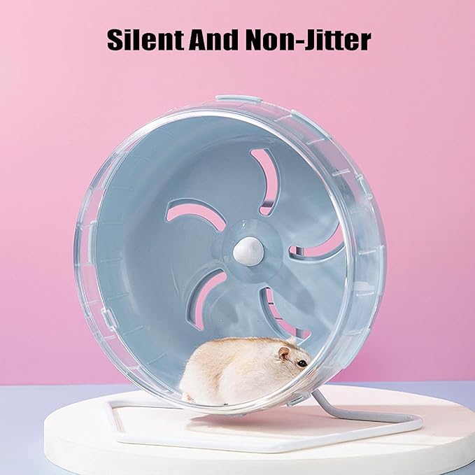 GKYZBB Hamster Wheel, 8.5 inch Silent Hamster Exercise Running Wheel with Stand,Pet Small Animals Exercise Running Toys,Adjustable Quiet Spinner for Guinea Pigs, Sugar Gliders, Gerbils-PurrikoPets