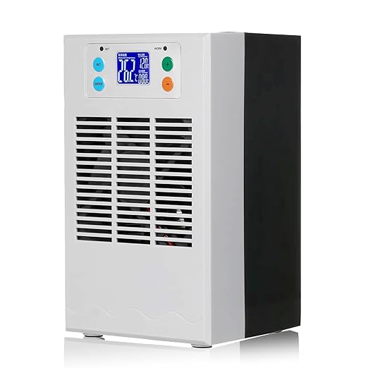 Electric Water Heater Chiller, AC 100‑240V 20L Aquarium Chiller ABS Housing Digital Display Intelligent Temperature Control 70W with Pump for Fish (US Plug Pump US Plug 110V)-PurrikoPets