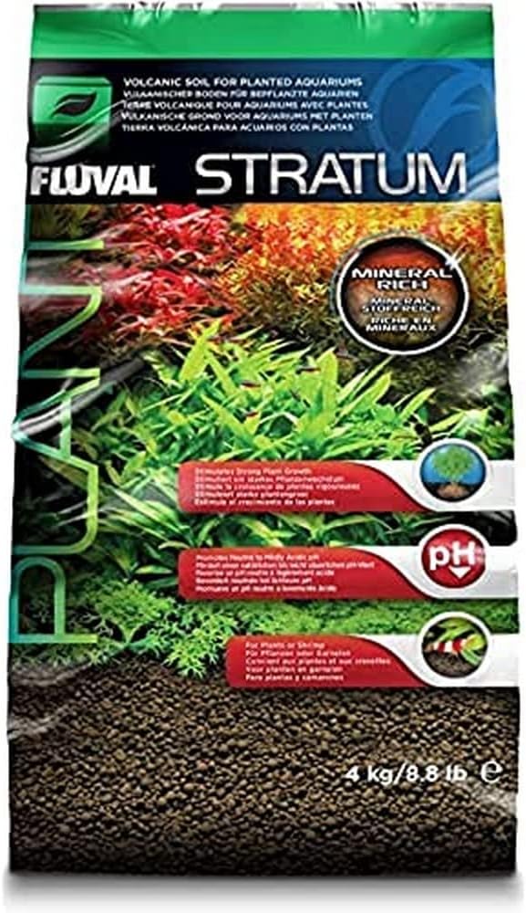 Fluval 12694 Plant and Shrimp Stratum for Freshwater Fish Tanks, 8.8 lbs. – Aquarium Substrate for Strong Plant Growth, Supports Neutral to Slightly Acidic pH-PurrikoPets