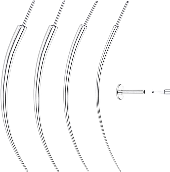 Piercing Taper Ball Grabber Tool for Changing Jewelry - 14G 16G 18G 20G Stainless Steel Flat Back Earrings Applicator Tool Threadless Insertion Pin Thread Body Piercing Kit for Ear Nose Lip