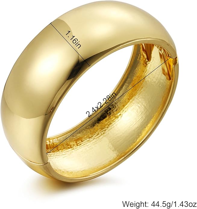 YMBYCM Chunky Bangle Bracelets for Women Trendy Wide Chunky Cuff Bracelets Wrap Bracelet