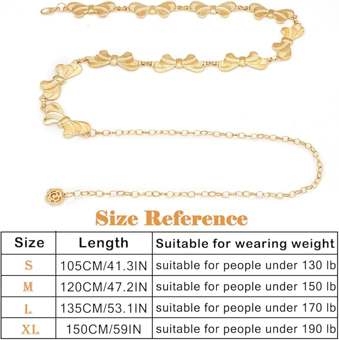 Waist Chain Belts Women Girls Metal Belly Link Adjustable Waist Belt for Jeans and Dress
