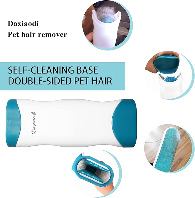 2 Pack Furniture Lint Remover Brushes, Double Sided Self Cleaning Loose Hair Catcher for Pet, Hair Cleaner for Clothes, Sofa, Carpet-PurrikoPets