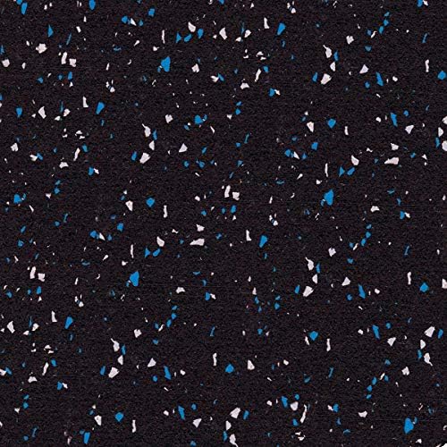 American Floor Mats 1/4in (7mm) Thick 10% Blue/Grey 4' x 8' Heavy Duty Rubber Rolls, Protective Exercise Mats, Home Gym Rubber Flooring-PurrikoPets