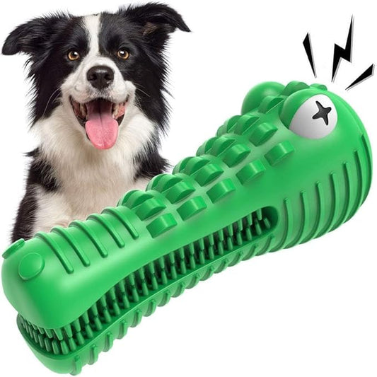 Dog Toys for Aggressive Chewers Large Medium Breed, Indestructible Dog Toothbrush Chew Toys, Squeaky Interactive Tough Extremely Durable, Dogs Toys to Keep Them Busy-PurrikoPets