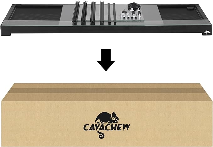 50 Gallon Reptile Tank, Glass Reptiles Terrarium 36" x 18" x 18", Sliding Door, Top Ventilation, Cable Pass, Humidify Hole, Glass Reptile Cage Habitat for Bearded Dragon, Lizard, Snake, Gecko-PurrikoPets