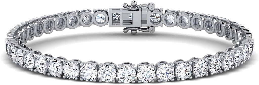 0.50-15 Carat Lab Grown Classic Diamond Tennis Bracelet 4 Prong Setting Luxury Collection (F-G Color, SI Clarity) Length- 7 Inch