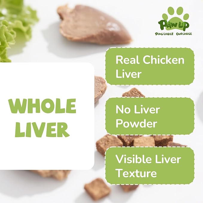 Freeze Dried Chicken Liver Pet Treats, High Protein Freeze-Dried Pet Food for Dogs, Cats, Fresh Ingredient Snacks, 4.6 oz, Rawhide Free&Grain Free-PurrikoPets
