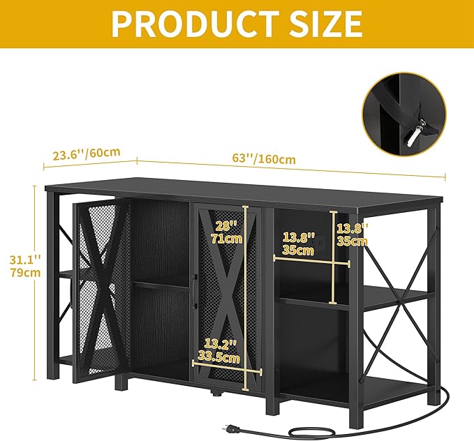 DWVO Reptile Tank Stand Aquarium Stand with Power Outlet & LED Light, 75/90/120 Gallon Terrarium Stand Cabinet - Heavy Duty Fish Tank Stand for Turtle Tank, Reptile Terrarium, 2000LBS Capacity, Black-PurrikoPets
