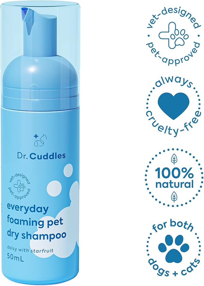Foaming Dog Dry Shampoo, Travel Size Waterless Dog Shampoo No Rinse, Waterless Cat Shampoo, Natural Botanicals & Deodorant for Dogs & Cats, Vet Formulated, Cleans & Conditions, Summer Pawty Pack of 6-PurrikoPets