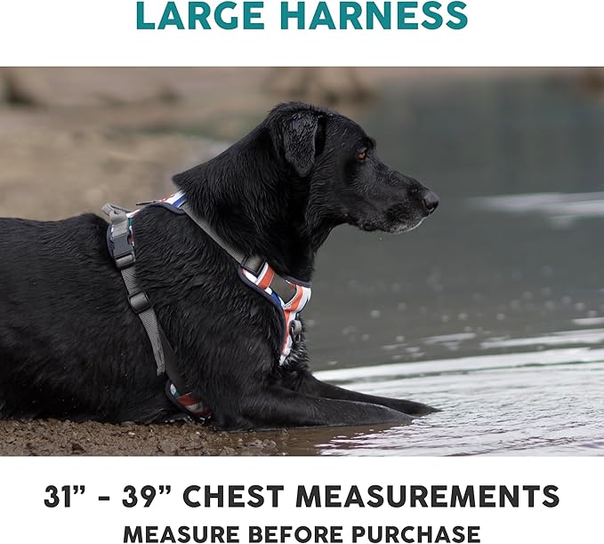 Embark Adventure Dog Harness, Reflective Trim No Pull Dog Harness for Large Dogs - Military Grade Nylon, Front Clip with Gel Lined Handle.-PurrikoPets