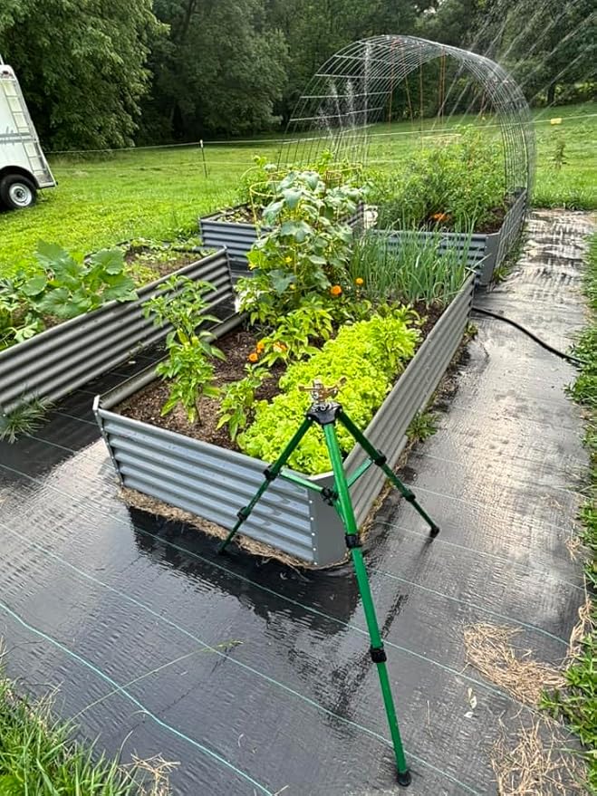 A ANLEOLIFE 8X4X1.5ft Galvanized Raised Garden Bed Kit, Rectangular Large Metal Deep Root Planters for Outdoor Plants Vegetables Flowers Herb, 359 Gallon Capacity- Quartz Grey-PurrikoPets
