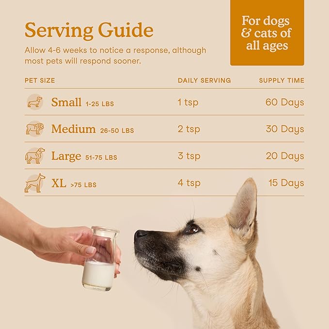 Fera Pets Immune Goat Milk for Dogs & Cats with Colostrum, Organic Turkey Tail Mushroom, & Probiotics - Improves Immune Response - for Picky Eaters - Powder - 60 TSP-PurrikoPets