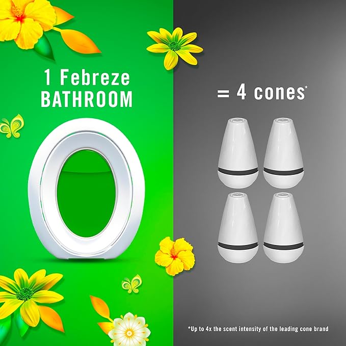 Febreze Bathroom Air Freshener, Odor-Fighting, Plug In Alternative, Air Fresheners for Home and Bathroom and Kitchen, Closet Air Fresheners, Gain Original Scent, 4 Count-PurrikoPets