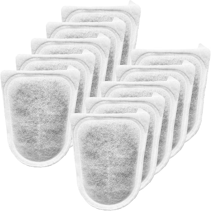 10 Pack Large Replace Filter Cartridge for Whisper EX Filter, Fish Tank Carbon Filter Cartridges for Aquarium, Compatible with Whisper EX30/EX45/EX70 Filters-PurrikoPets
