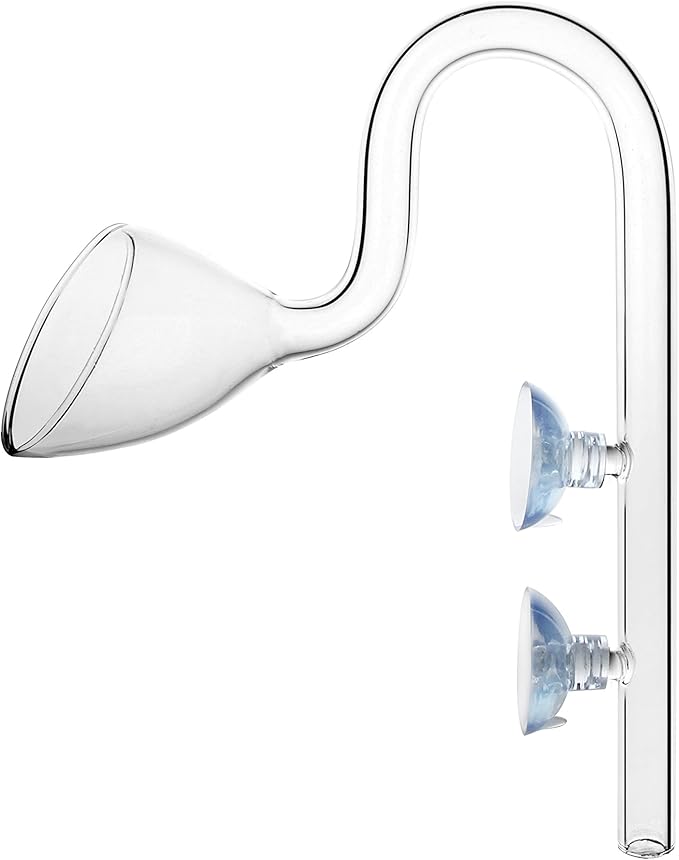 Glass Lily Pipe Outflow for Aquarium Planted Tank (13mm for 12/16mm (1/2" ID) tubing)-PurrikoPets