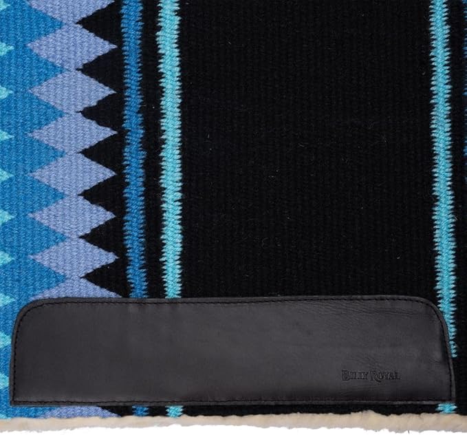 Fleece Bottom Contoured Saddle Pad - 34" x 40" | New Zealand Wool Top | 3/4" Felt Core | Contoured Fit | Hypoallergenic Fleece Lining | Weighs 8 lbs-PurrikoPets