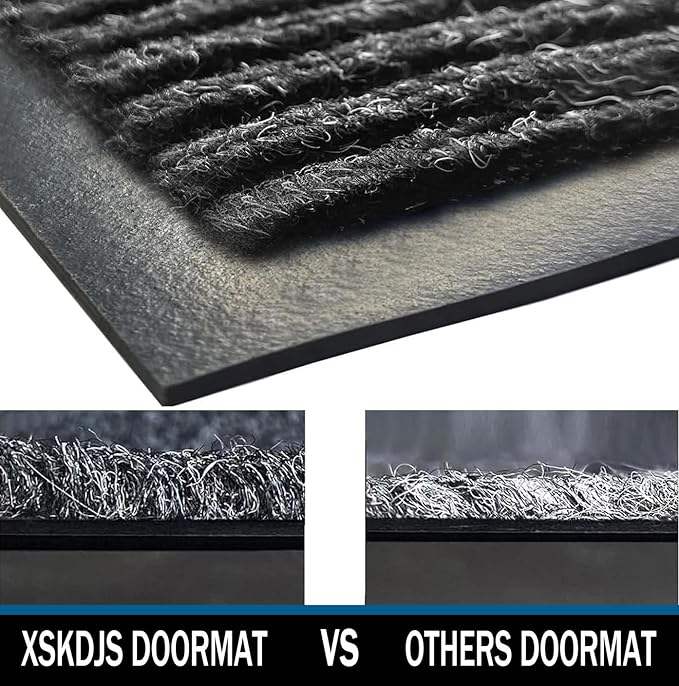 Door Floor Mat Commercial Grade Large Size 3' x 10'Heavy Duty Tough Entry Collection Slip Skid Entrance Mat with Rubber Backing Low Profile and Easy to Clean Indoor Outdoor Rug-PurrikoPets