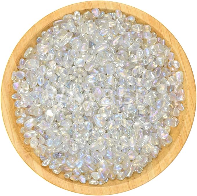 1Lb/460g Irregular Sea Glass Stones Artificial Crystal Gem Pebbles for Aquarium/Turtle Tank/Terrarium/Flowerpot/Vase Landscape Ornament Decoration, Hyun White-PurrikoPets