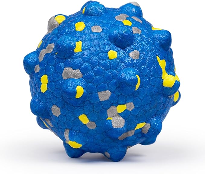 3.7'' Dog Balls for Dogs Aggressive Chewers Indestructible Tennis Durable Bouncy Interactive Dog Toy for Fetch Game Floating Balls (Blue Large)-PurrikoPets