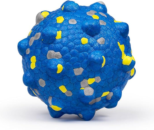 3.7'' Dog Balls for Dogs Aggressive Chewers Indestructible Tennis Durable Bouncy Interactive Dog Toy for Fetch Game Floating Balls (Blue Large)-PurrikoPets